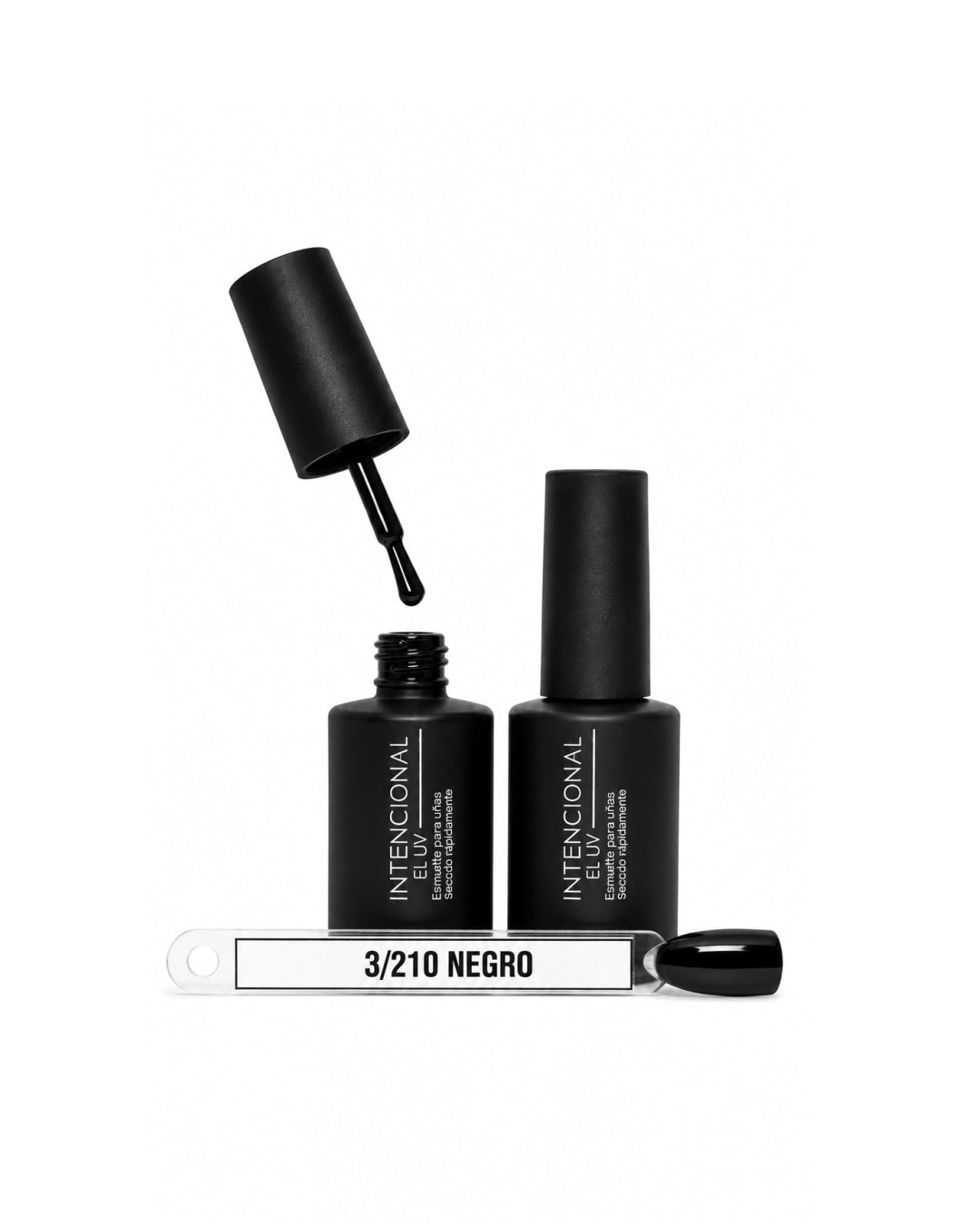 Esmalte semipermanente Gel UV Intencional, tono Negro 210