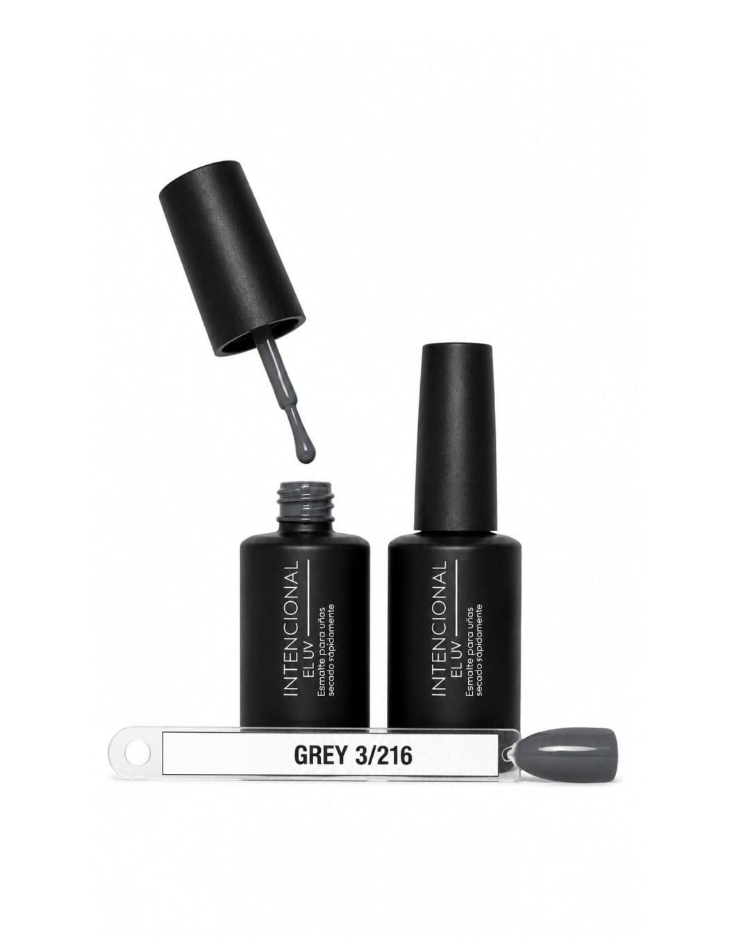 Esmalte semipermanente Gel UV Intencional, tono Grey 216