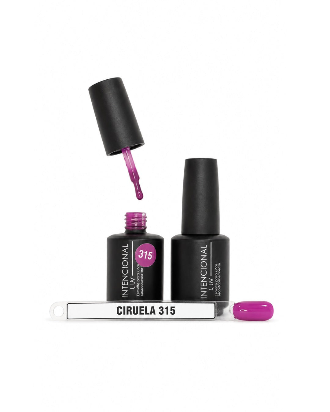 Esmalte semipermanente Gel UV Intencional, tono Ciruela 315