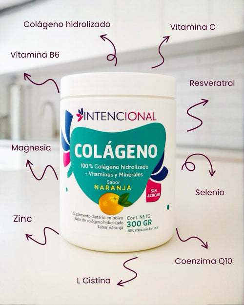 Ingredientes del colágeno Intencional señalados uno por uno