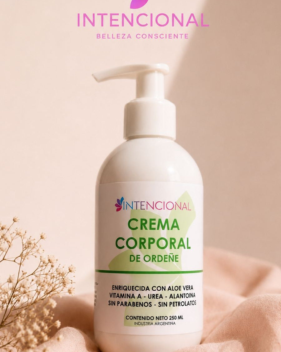 Crema corporal de ordeñe Intencional sobre tela